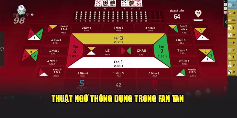 Thuật ngữ thông dụng trong Fan Tan